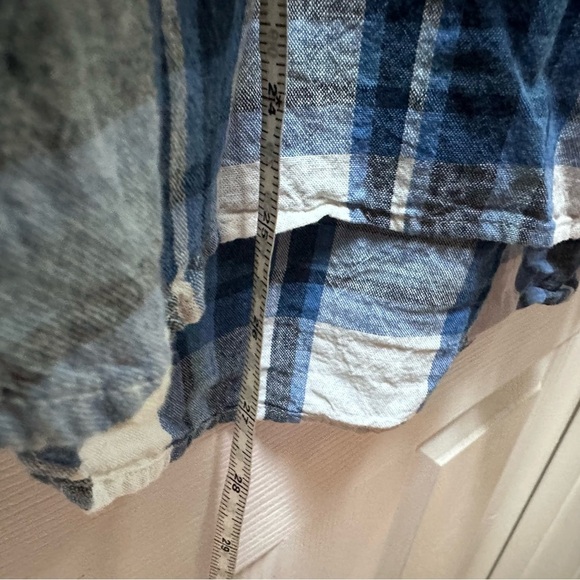 Barbour blue white plaid button down collared shirt top 10 relaxed fit - Picture 3 of 7
